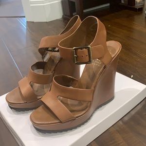 Vince Camuto brown wedge